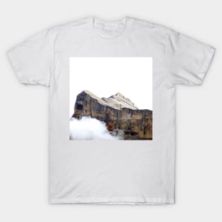 Rock Face White Cloud Sky T-Shirt